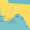 Best Maps Ever Florida Beaches Checklist Map 18x24 Poster (Marigold & Turquoise) view 3