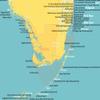Florida Beaches Checklist Map 24x36 Poster (Marigold & Turquoise) view 3