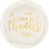 Amscan Give Thanks Plastic Coupe Plates - 7.5", Cream/Gold, 20 pcs view 1