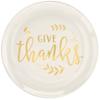 Amscan Give Thanks Plastic Coupe Plates - 7.5", Cream/Gold, 20 pcs view 2