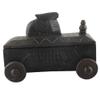 Indian Shelf 1 Piece Vocalforlocal Handmade Black Wooden Nandi Bull Sitting on Cart Design Spice Box Seasoning Masala Organizer Rack Jewellery Container view 3