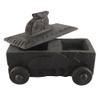 Indian Shelf 1 Piece Vocalforlocal Handmade Black Wooden Nandi Bull Sitting on Cart Design Spice Box Seasoning Masala Organizer Rack Jewellery Container view 1