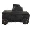 Indian Shelf 1 Piece Vocalforlocal Handmade Black Wooden Nandi Bull Sitting on Cart Design Spice Box Seasoning Masala Organizer Rack Jewellery Container view 2