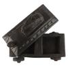 Indian Shelf 1 Piece Vocalforlocal Handmade Black Wooden Nandi Bull Sitting on Cart Design Spice Box Seasoning Masala Organizer Rack Jewellery Container view 4