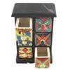 Indian Shelf 1 Piece Vocalforlocal Handmade Multicolor Wooden 6 Drawer Floral Pattern Spice Box Seasoning Masala Organizer Rack Jewellery Container view 2