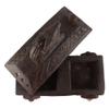 Indian Shelf 1 Piece Vocalforlocal Handmade Black Wooden Nandi Bull Sitting on Cart Design Spice Box Seasoning Masala Organizer Rack Jewellery Container view 4