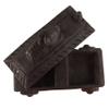 Indian Shelf 1 Piece Vocalforlocal Handmade Black Wooden Nandi Bull Sitting on Cart Design Spice Box Seasoning Masala Organizer Rack Jewellery Container view 4