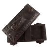 Indian Shelf 1 Piece Vocalforlocal Handmade Black Wooden Nandi Bull Sitting on Cart Design Spice Box Seasoning Masala Organizer Rack Jewellery Container view 4
