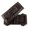Indian Shelf 1 Piece Vocalforlocal Handmade Black Wooden Nandi Bull Sitting on Cart Design Spice Box Seasoning Masala Organizer Rack Jewellery Container view 4