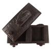 Indian Shelf 1 Piece Vocalforlocal Handmade Black Wooden Nandi Bull Sitting on Cart Design Spice Box Seasoning Masala Organizer Rack Jewellery Container view 4