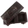 Indian Shelf 1 Piece Vocalforlocal Handmade Black Wooden Nandi Bull Sitting on Cart Design Spice Box Seasoning Masala Organizer Rack Jewellery Container view 4
