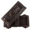 Indian Shelf 1 Piece Vocalforlocal Handmade Black Wooden Nandi Bull Sitting on Cart Design Spice Box Seasoning Masala Organizer Rack Jewellery Container view 4