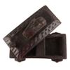 Indian Shelf 1 Piece Vocalforlocal Handmade Black Wooden Nandi Bull Sitting on Cart Design Spice Box Seasoning Masala Organizer Rack Jewellery Container view 4