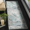 SAFAVIEH Skyler Collection 2' x 6' Blue/Ivory SKY186M Modern Abstract Non-Shedding Living Room Entryway Foyer Hallway Bedroom Runner Rug view 2