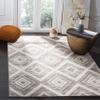 SAFAVIEH Skyler Collection 3' x 5' Grey/Ivory SKY120K Diamond Distressed Non-Shedding Living Room Bedroom Accent Rug view 1