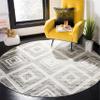 SAFAVIEH Skyler Collection 3' x 5' Grey/Ivory SKY120K Diamond Distressed Non-Shedding Living Room Bedroom Accent Rug view 4