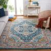 SAFAVIEH Area Rug 8x10 - Phoenix Collection - Large - Ivory & Blue, Boho Chic Oriental Medallion Design, Non-Shedding & Easy Cleaning, Ideal for Living Room, Bedroom, Office, Dining Space (PHX154M) view 1