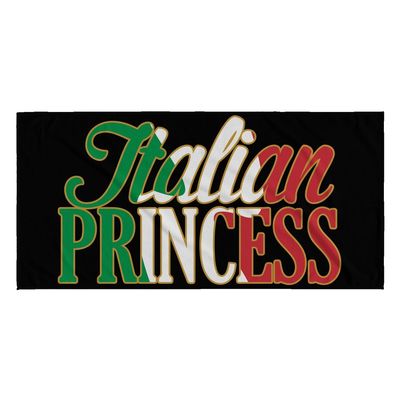 Large Microfiber Beach Towel - Unique Italy Italian Princess Design - Soft Absorbent Sand Free Quick Dry - Great for Swim, Pool, Blanket, Camping