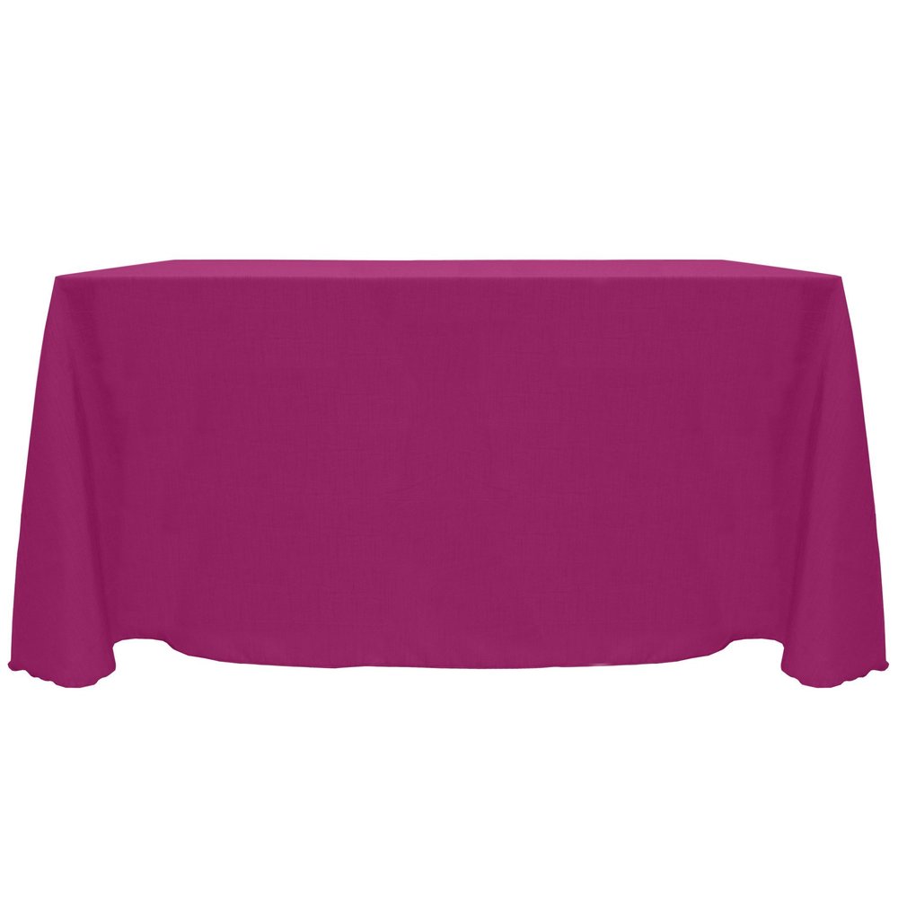 Ultimate Textile -3 Pack- Reversible Shantung Satin - Majestic 90 x 120-Inch Rectangular Tablecloth, Raspberry Red
