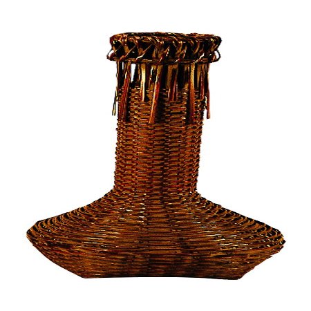 Wada Seijiku Flower Basket, Brown, Size: Diameter 6.0 x Height 11.6 inches (15.2 x 29.5 cm), Crane Neck Basket
