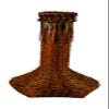 Wada Seijiku Flower Basket, Brown, Size: Diameter 6.0 x Height 11.6 inches (15.2 x 29.5 cm), Crane Neck Basket view 1