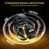PROTEAR Digital AM FM Radio Headphones, 30dB SNR Noise Reduction Hearing Protection for Adult, Comfortable Work Safety Earmuff for Lawn Mowing, Construction, Chainsaw, Woodworking(Yellow) view 3