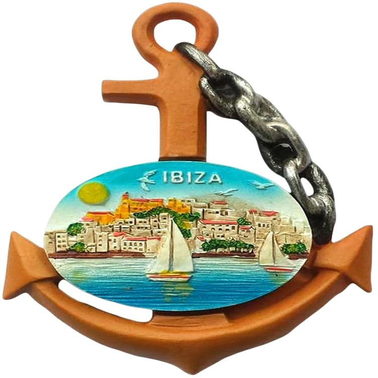 3D Ibiza Spain Fridge Magnet Anchor-Shaped Travel Sticker Souvenir Home & Kitchen Decoration,Spain Refrigerator Magnet