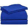 400 Thread Count 4-Piece Sheet Set Narrow Bunk Bed Size (39" x 75") Royal Blue Solid Fit Up to 30" Deep Mattress 100% Egyptian Cotton. view 1