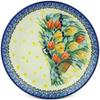 Polmedia Polish Pottery Dessert Plate UNIKAT - Summer Bouquet Pattern Handmade in Boleslawiec Poland by Ceramika Artystyczna + Certificate of Authenticity view 1