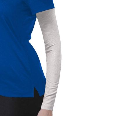 Monterey Club Performance Dry Swing Jacquard Knit Arm Sleeves #AR05 (White, Medium)