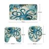 Amagical Sea World Pattern 3 Piece Bathroom Mat Set Animal Octopus Print Blue Bath Mat Pedestal Rug Lid Toilet Cover view 2