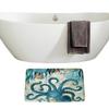 Amagical Sea World Pattern 3 Piece Bathroom Mat Set Animal Octopus Print Blue Bath Mat Pedestal Rug Lid Toilet Cover view 3