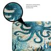 Amagical Sea World Pattern 3 Piece Bathroom Mat Set Animal Octopus Print Blue Bath Mat Pedestal Rug Lid Toilet Cover view 4