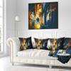 Designart Couple Walking in an Alley' Cityscape, High Quality Pillow Insert + Cushion Cover Printed On Both Side 18 in. x 18 in view 2