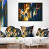 Designart Couple Walking in an Alley' Cityscape, High Quality Pillow Insert + Cushion Cover Printed On Both Side 18 in. x 18 in view 3