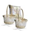 Alex Emotions Gold & Ivory LACE Wedding Ring Bearer Pillow and Flower Girl Basket Set  Satin & Ribbons  Pairs Well with Most Dresses & Themes  Splendour Every Wedding Deserves view 1