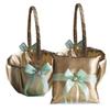 Alex Emotions Gold & Mint Wedding Ring Bearer Pillow and Flower Girl Basket Set  Satin & Ribbons  Pairs Well with Most Dresses & Themes  Splendour Every Wedding Deserves view 1