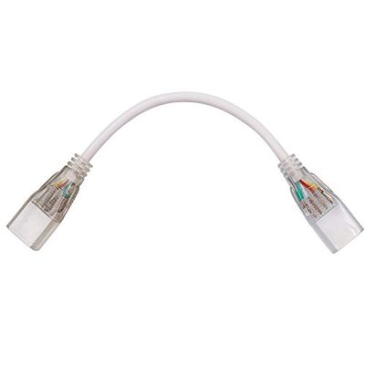 XUNATA 2Pcs 110V 4Pin 10MM LED Strip Connector 5050 RGB Color Straight Corner Adapter(Double Head)