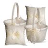 Alex Emotions Ivory Ring Bearer Pillow and Basket Set | Lace Collection | Flower Girl & Welcome Basket for Guest | Handmade Wedding Baskets & Pillows (Ivory) view 1