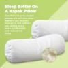 Bean Products Kapok Neck Roll Pillow for Sleeping  Hypoallergenic and Breathable Organic Cotton Fabric Neck Pillow  Soft and Supportive Pillow for Neck Pain Relief  Made in The USA, 6" x 16" view 2