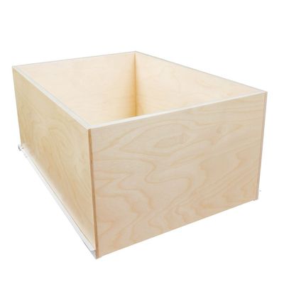 Tall Sliding Cabinet Drawer (Pull-Out Shelf for Kitchen, Pantry, Bathroom, Garage, Office, etc.) 9 7/8" Tall - 21 3/4" Deep - Includes 3/4 Slides & Base Mounting - Clear Opening Width: (19.250" (1/4))