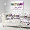 Designart Washington DC Skyline' Cityscape Throw Lumbar Cushion Pillow Cover for Living Room, Sofa 12 in. x 20 in view 2