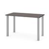 Bestar Universel 48W Table Desk with Square Metal Legs in bark Grey view 1