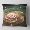 Designart Pink Flower with Water Droplets' Floral Throw Cushion Pillow Cover for Living Room, Sofa 16 in. x 16 in view 1