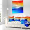 3D Mix of Red Blue Yellow' Abstract Throw Pillow & Cushion Pillow Cover for Living Room, Sofa view 2