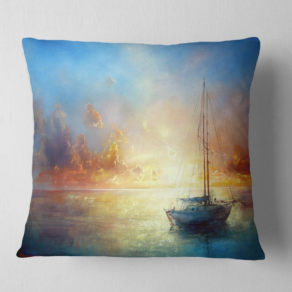 Designart Pier' Seascape 18" x 18"