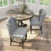 Furniture of America Sinuata Fabric Light Gray Wingback Counter Chair (Set of 2) view 2