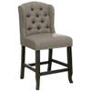 Furniture of America Sinuata Fabric Light Gray Wingback Counter Chair (Set of 2) view 4