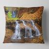 Designart Dniester Canyon Spring Waterfalls' Landscape Photography Throw Living Room, Sofa, High Quality Pillow Insert + Cushion Cover Printed On Both Side 26 in. x 26 in view 1
