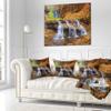 Designart Dniester Canyon Spring Waterfalls' Landscape Photography Throw Living Room, Sofa, High Quality Pillow Insert + Cushion Cover Printed On Both Side 26 in. x 26 in view 2